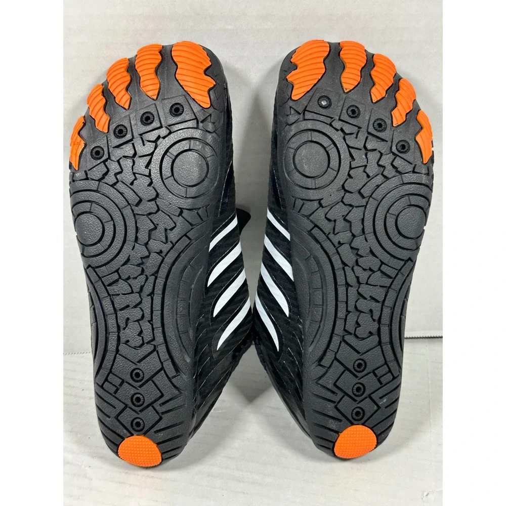 Barestep Barefoot Water Shoes Black White Striped Bungee Lace Minimalist Size 39